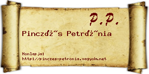 Pinczés Petrónia névjegykártya